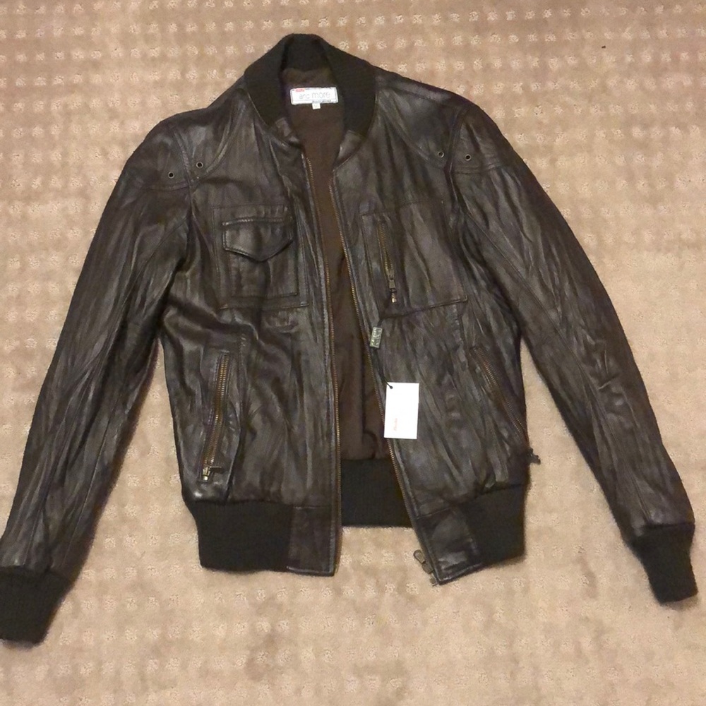 Genuine Leather Bomber Jacket